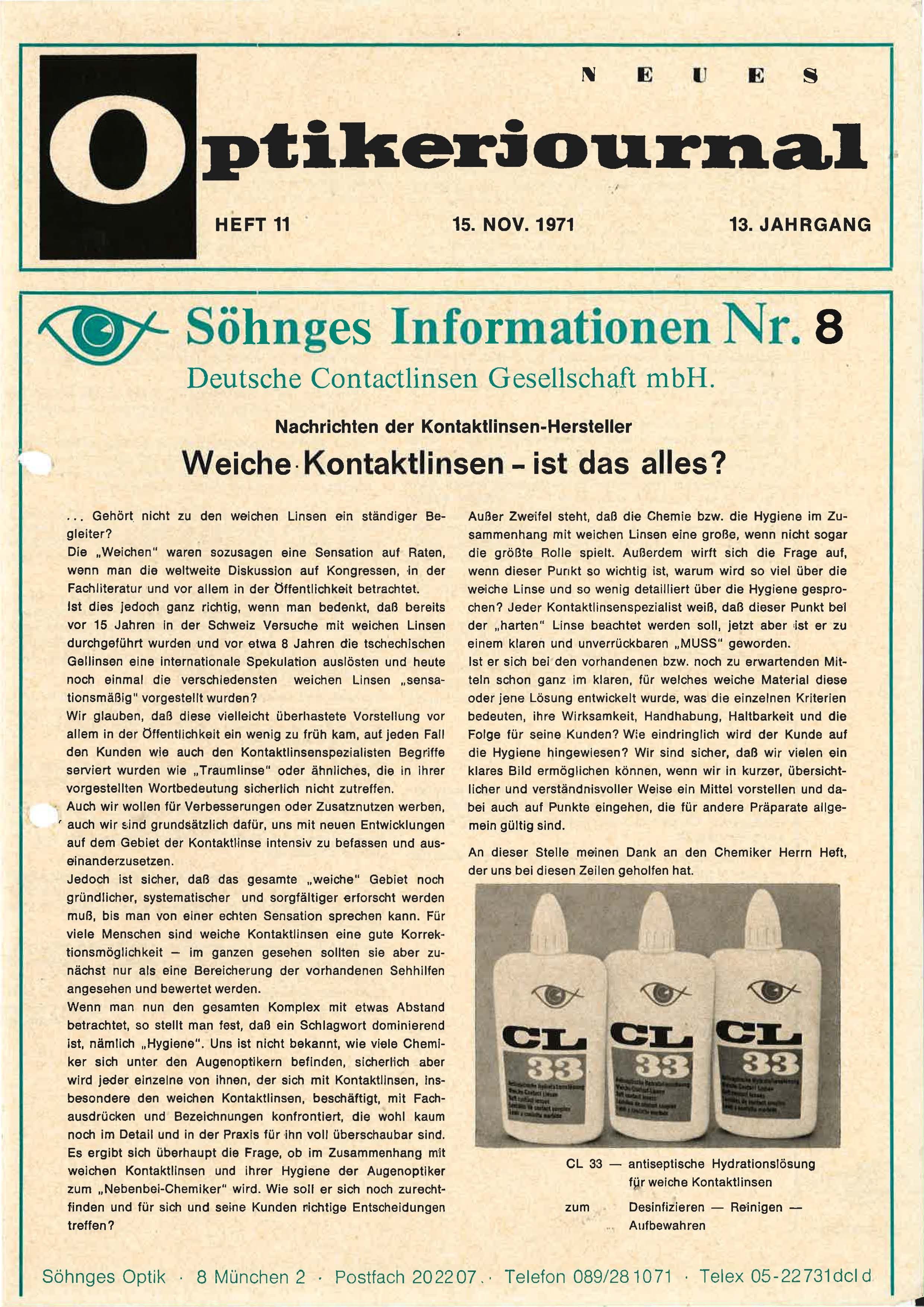 Zeitungs-Artikel 1971
